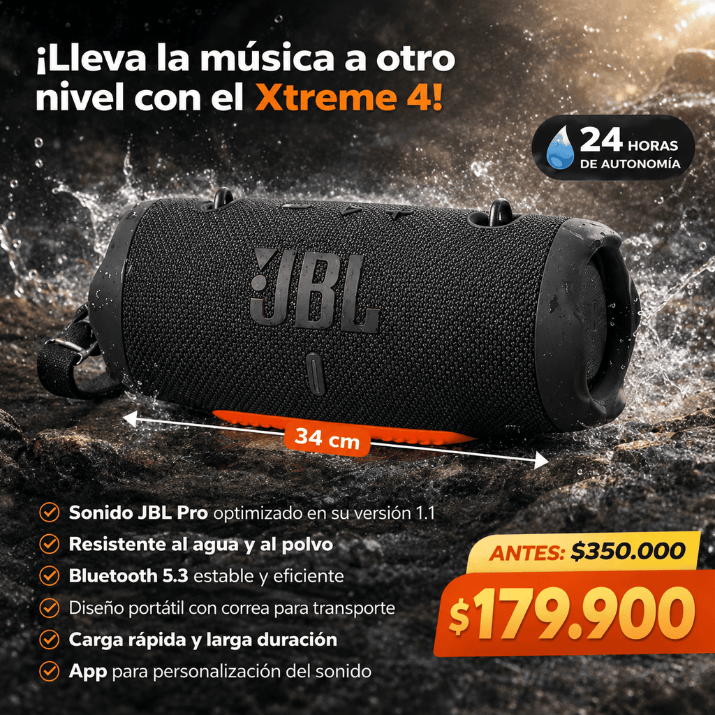 Parlante Xtreme 4 Grande 34CM | 24 HORAS