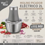 Molino Picadora De Carne Eléctrica 2 Lit