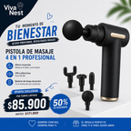 Pistola de Masaje de Percusión Profesional 4 en 1