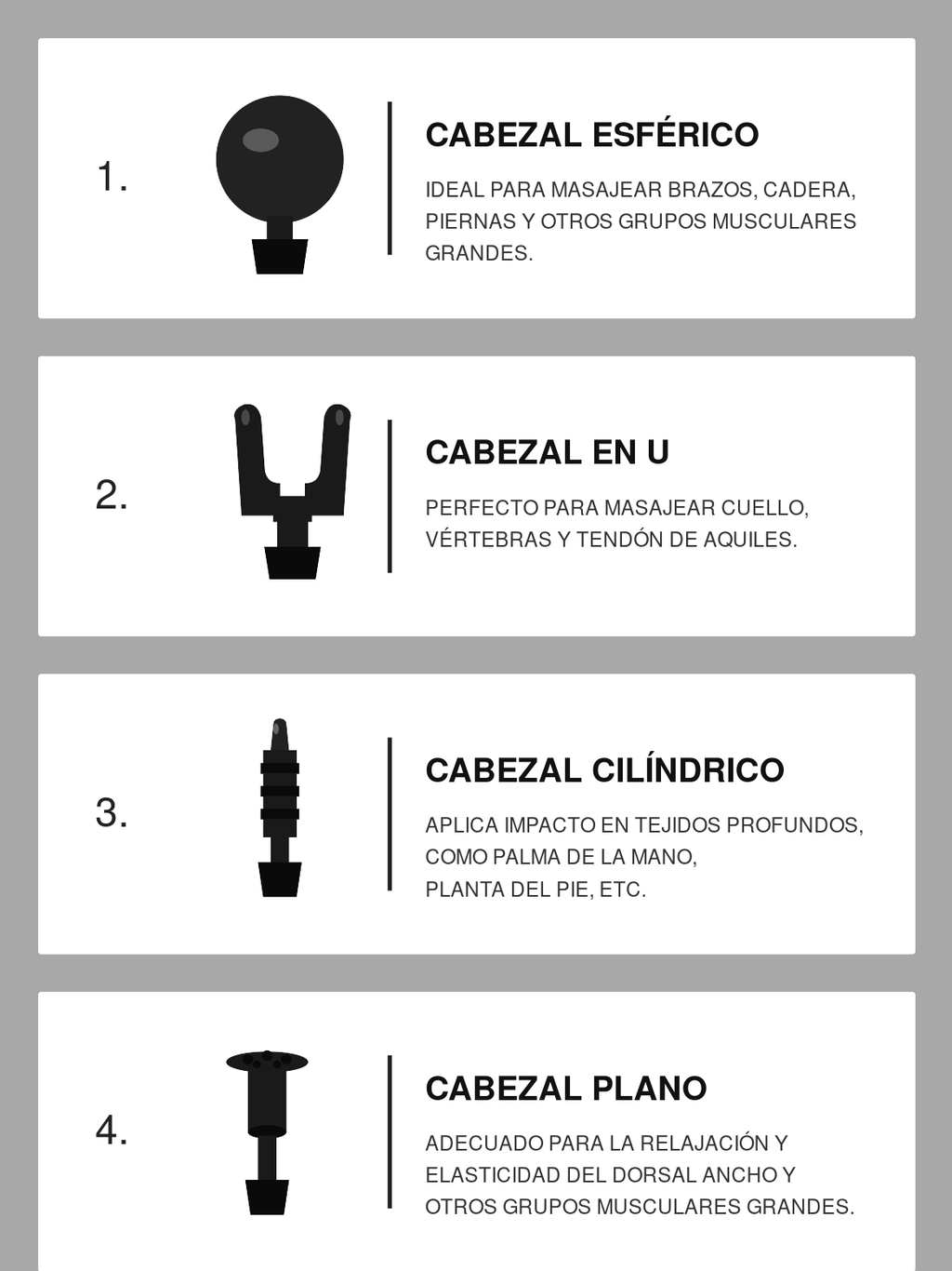 Pistola de Masaje de Percusión Profesional 4 en 1