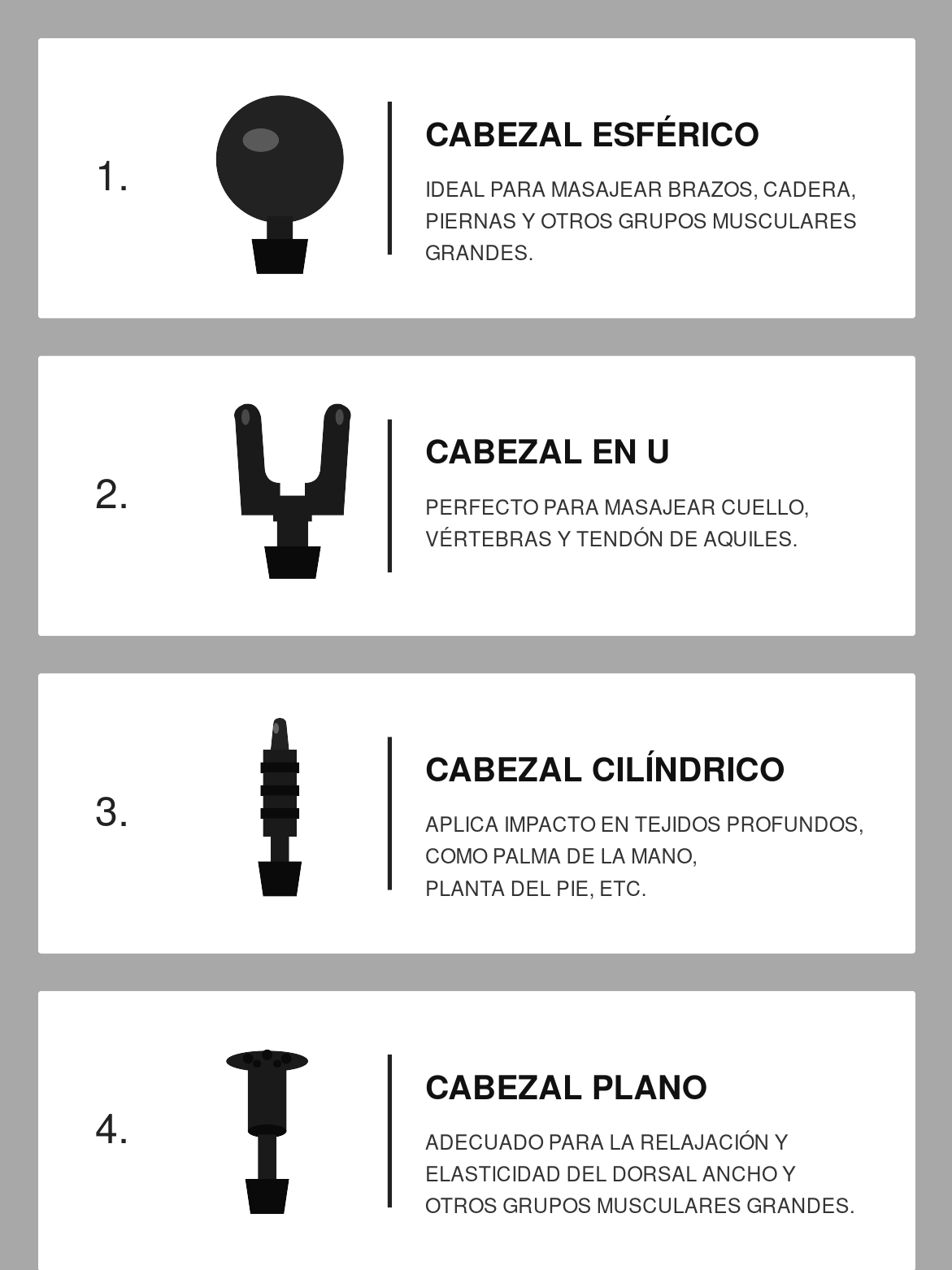 Pistola de Masaje de Percusión Profesional 4 en 1